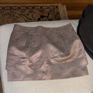 Express Shimmering Tan Mini Skirt